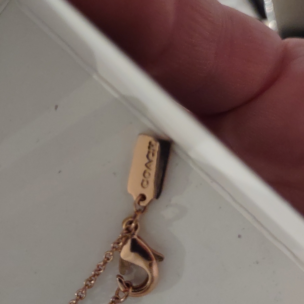 Coach Pave Signature C Necklace - Picture 3 of 4